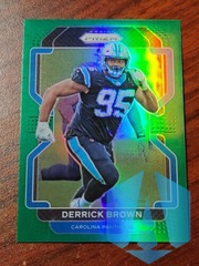 2021 Panini Prizm Derrick Brown Green Parallel #317 Panthers